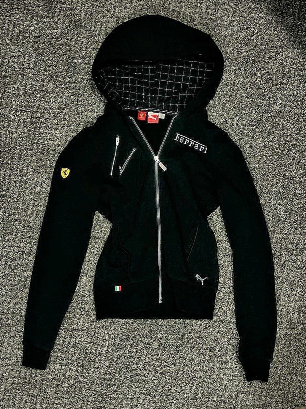 Puma x Scuderia Ferrari Zip-Up Hoodie Black Jacket
